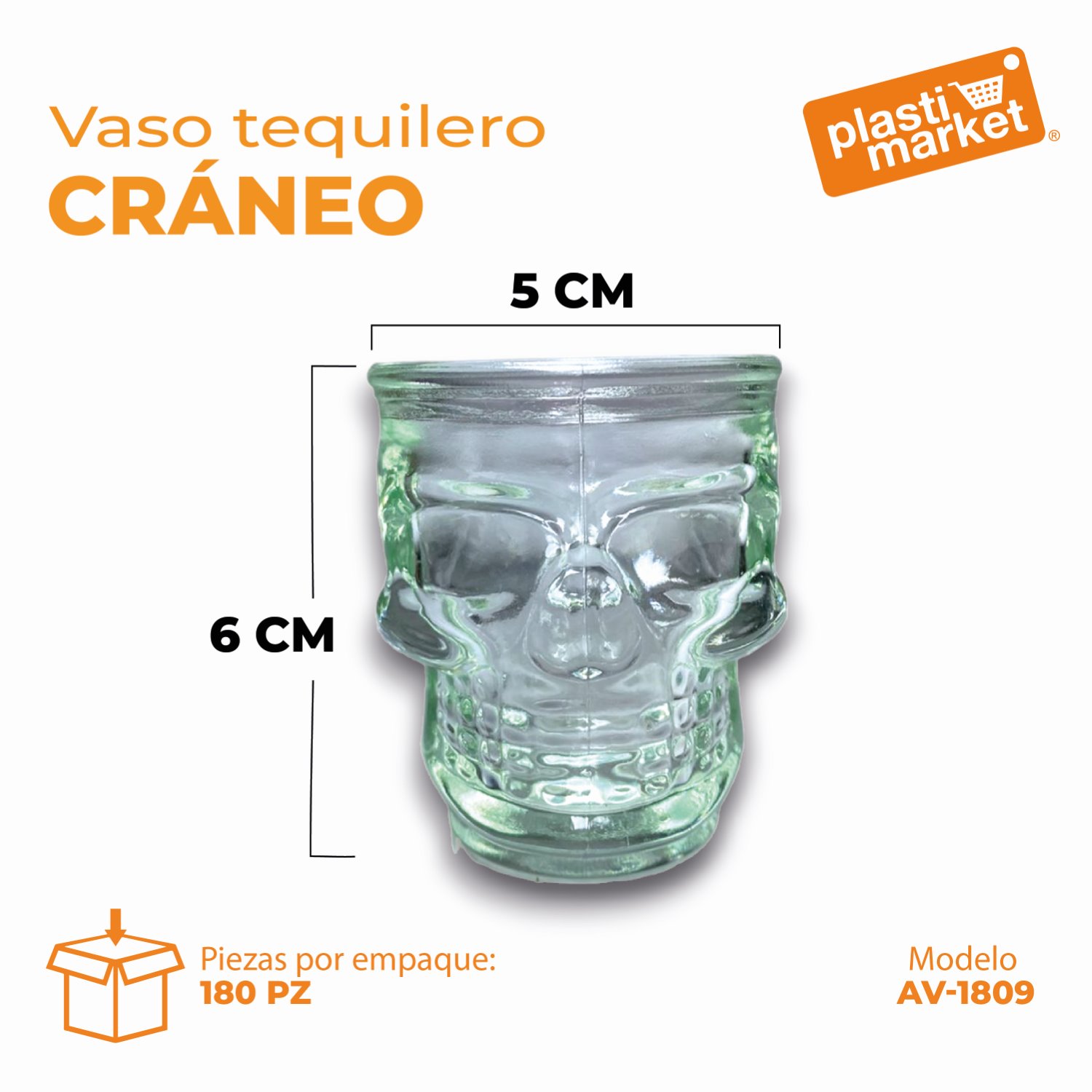 AV-1809 VASO TEQUILERO CRANEO
