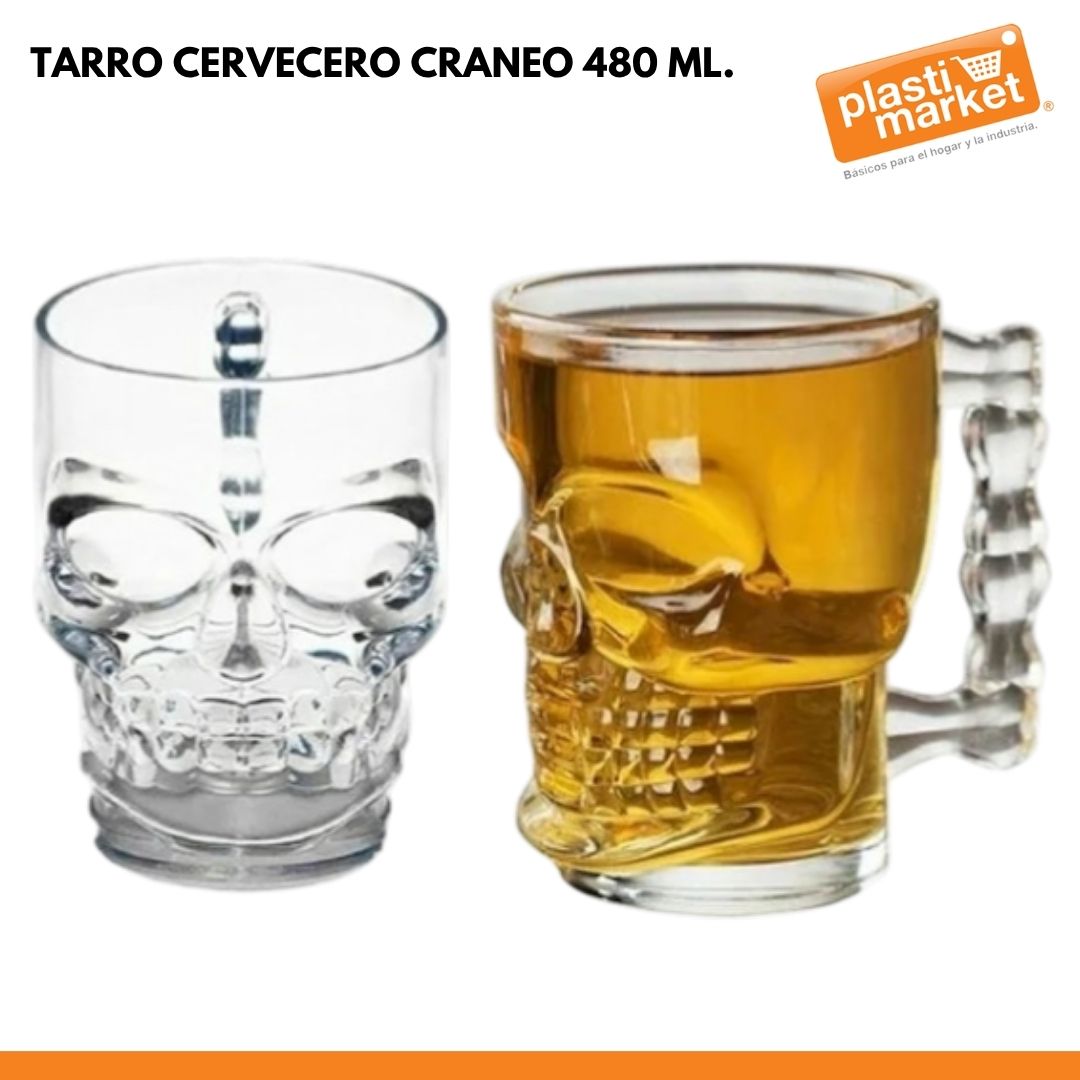 AV-2401-2 TARRO CERVECERO CRANEO 480 ML.