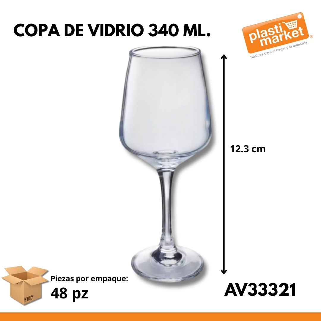 AV-3332-1 COPA DE VIDRIO 340 ML.