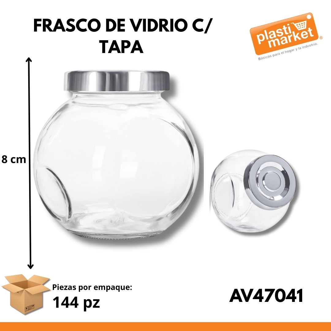 AV-4704-1 FRASCO DE VIDRIO C/TAPA