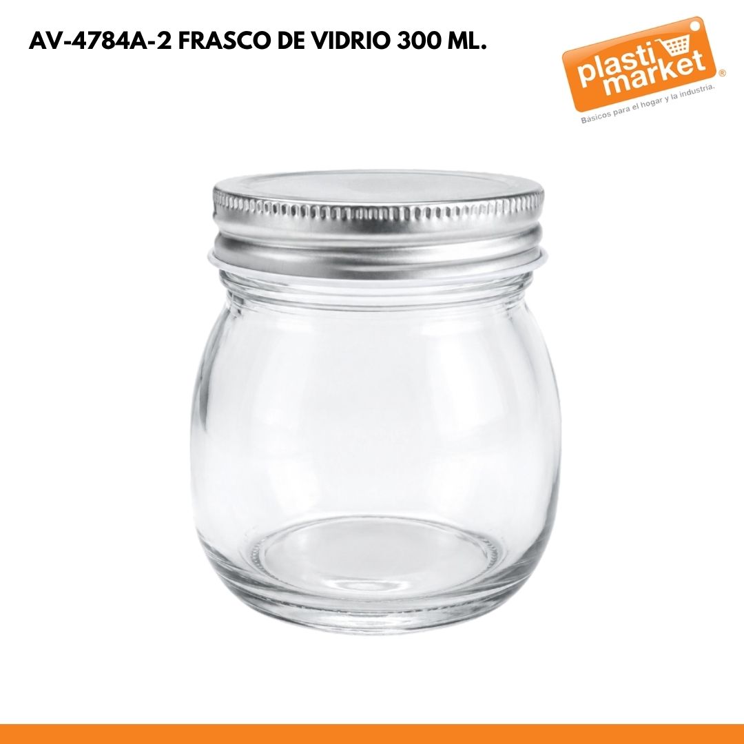 AV-4784A-2 FRASCO DE VIDRIO 300 ML.