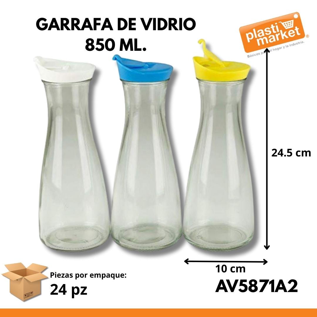 AV-5871A-2 GARRAFA DE VIDRIO 850 ML.
