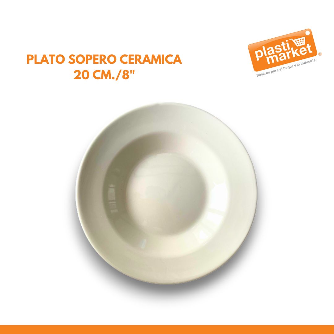 AW-4506-8 PLATO SOPERO CERAMICA 20 CM./8"