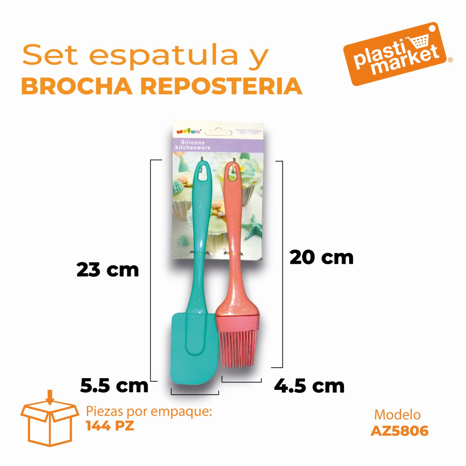 AZ-5806 SET ESPATULA Y BROCHA REPOSTERIA