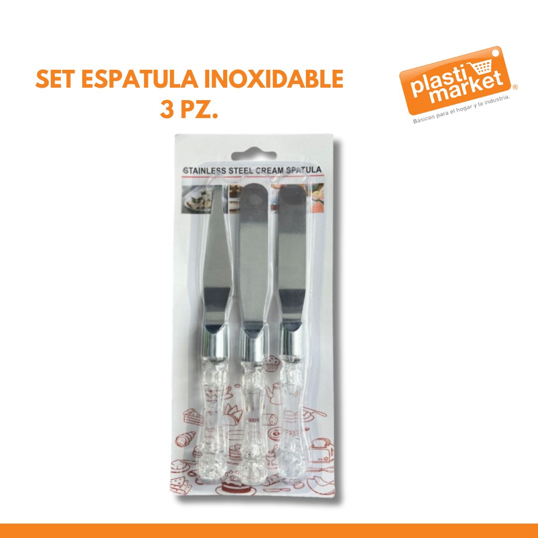 AZ-5899 SET ESPATULA INOXIDABLE 3 PZ. "OFERTA"