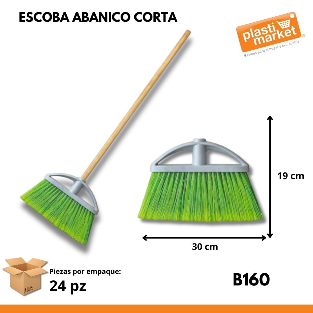 B-160 ESCOBA ABANICO CORTA