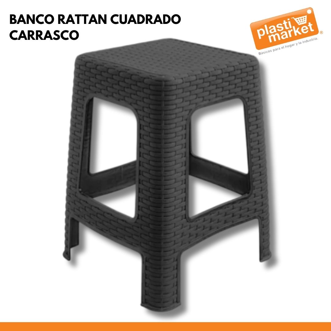 BANCO RATTAN  CUADRADO CARRASCO