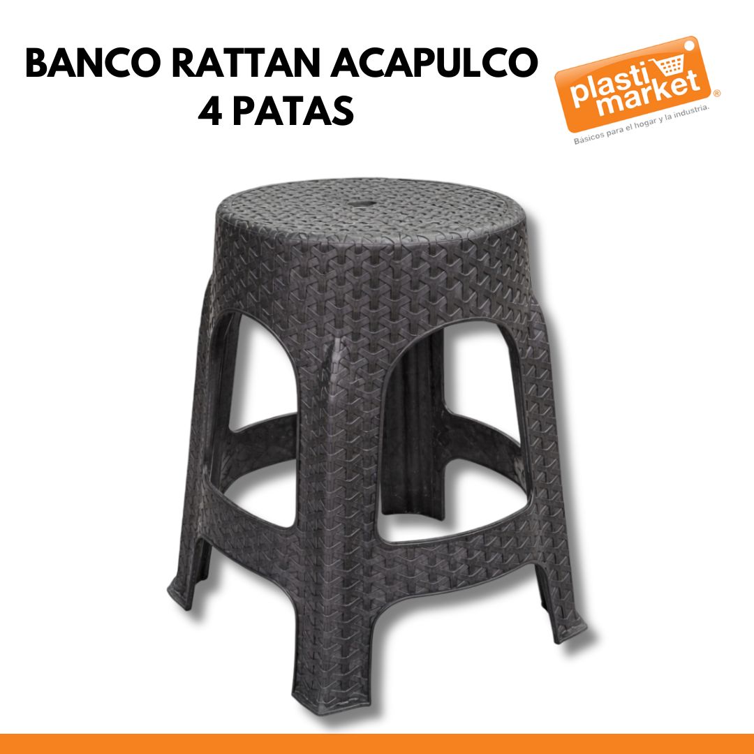 BANCO RATTAN ACAPULCO 4 PATAS
