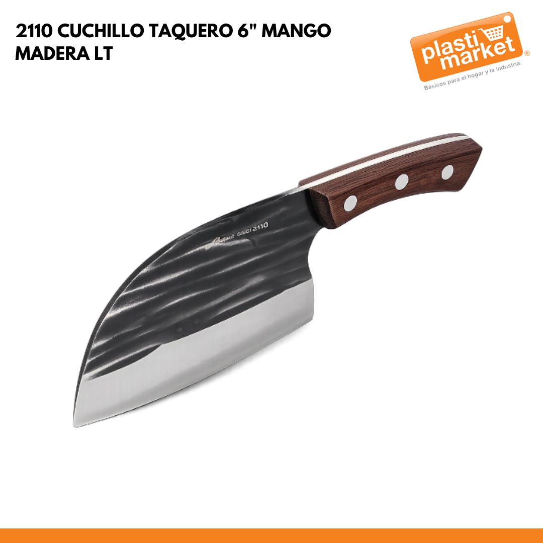 2110 CUCHILLO TAQUERO 6" MANGO MADERA LT