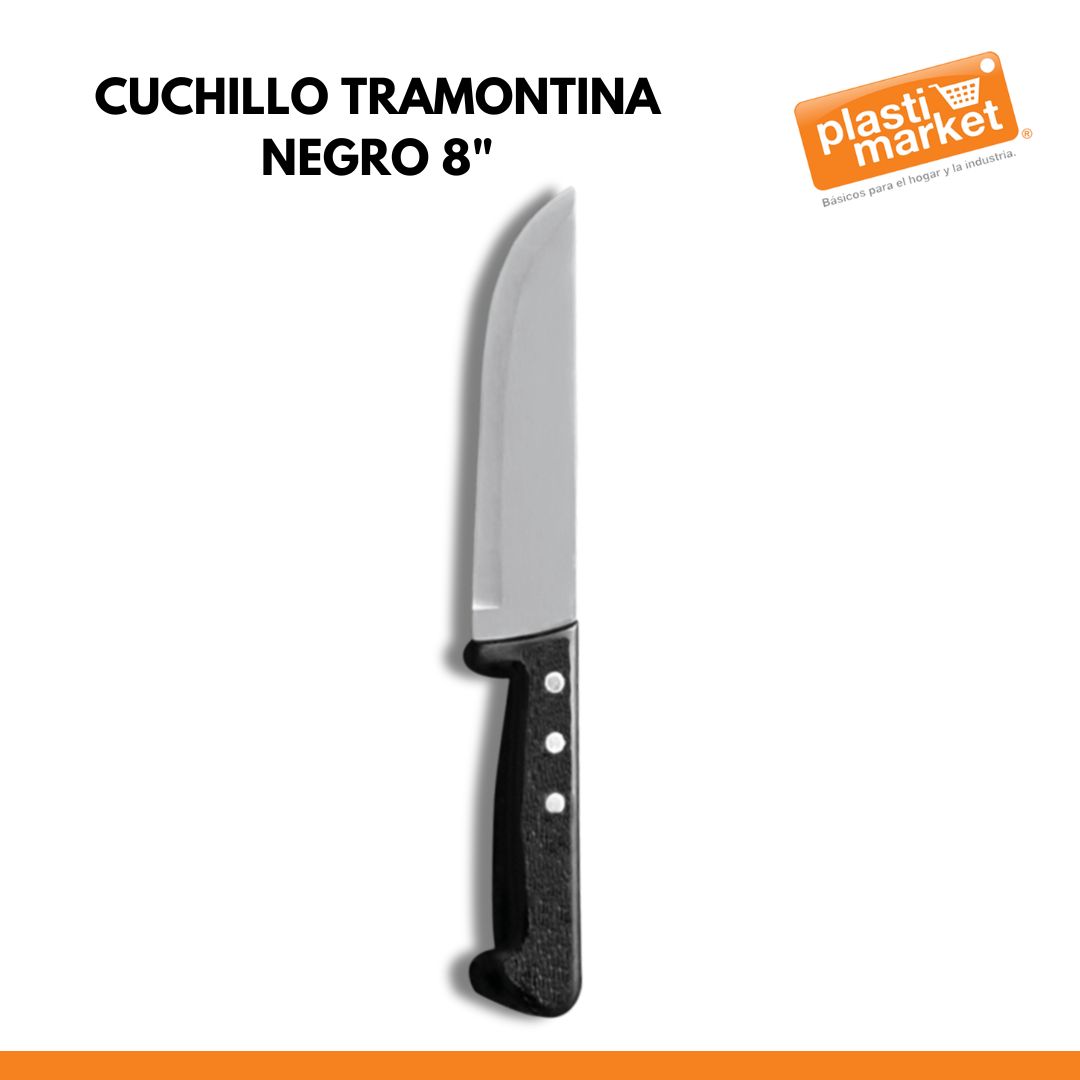 4335 CUCHILLO TRAMONTINA NEGRO 8"