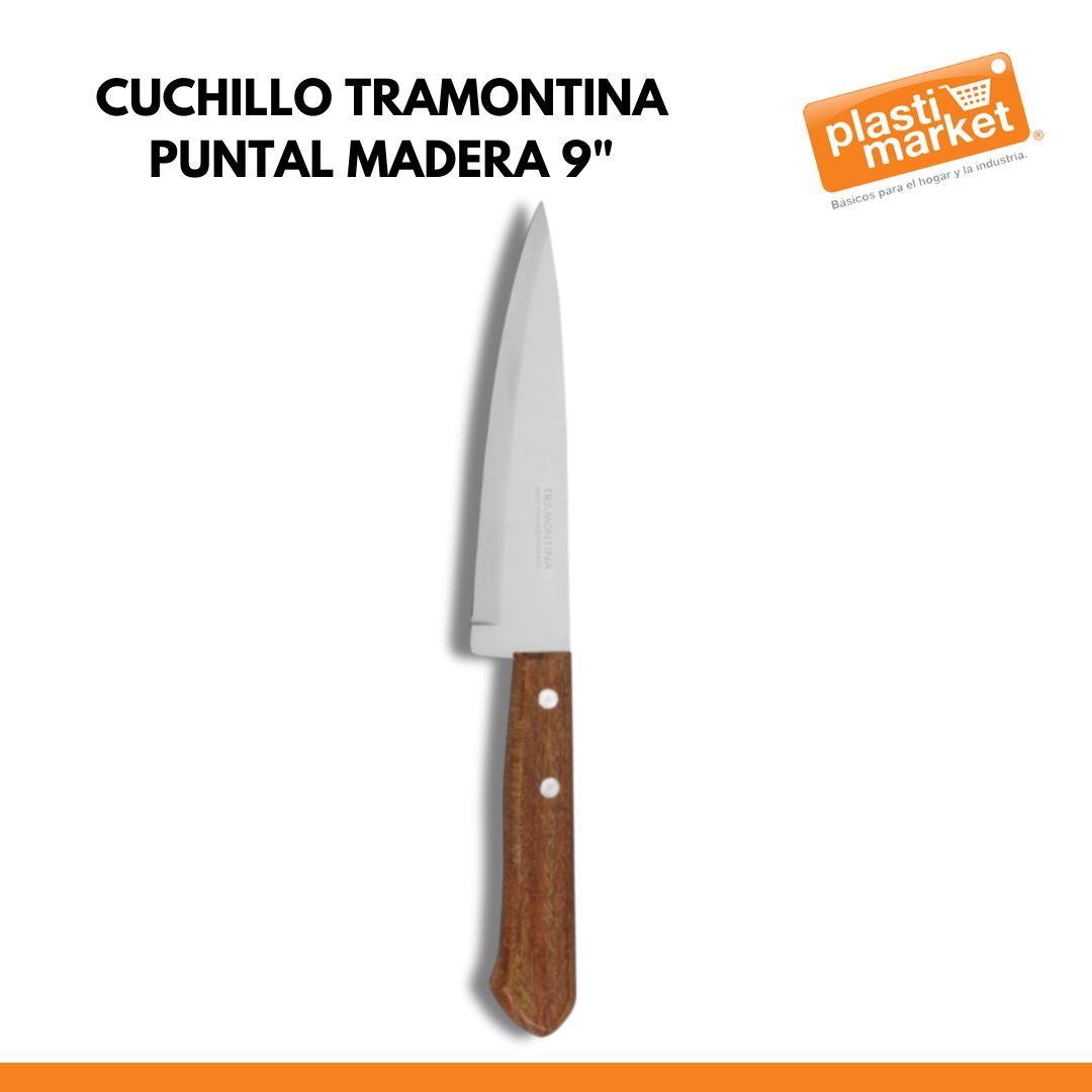 4371 CUCHILLO TRAMONTINA PUNTAL MADERA 9"