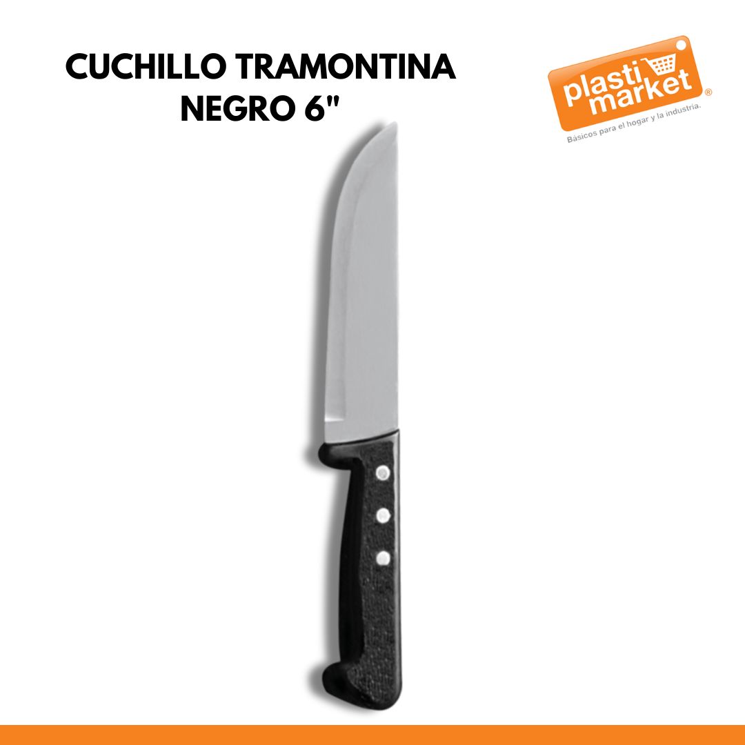 4422 CUCHILLO TRAMONTINA NEGRO 6"
