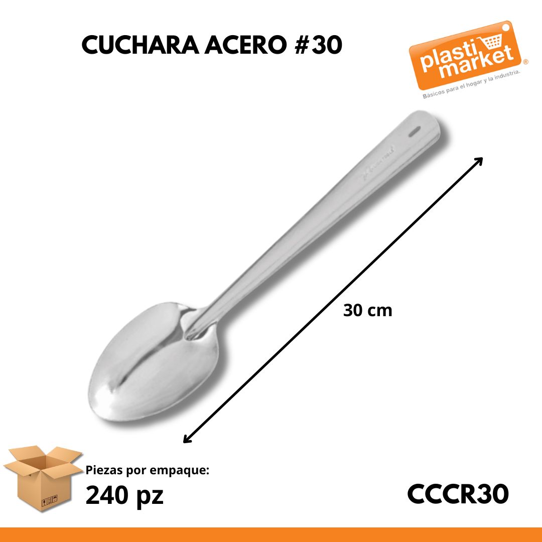 0811 CUCHARA ACERO #30