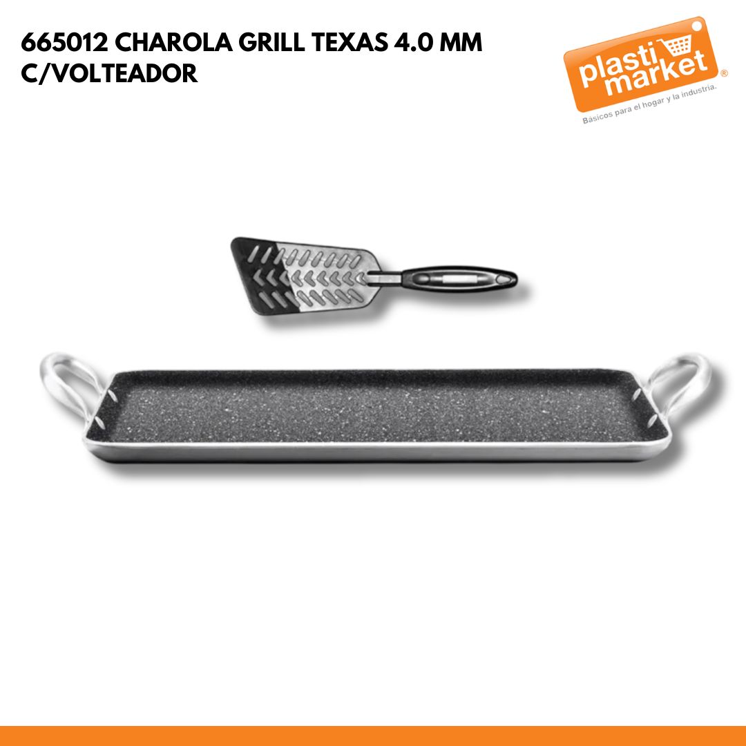 665012 CHAROLA GRILL TEXAS 4.0 MM C/VOLTEADOR