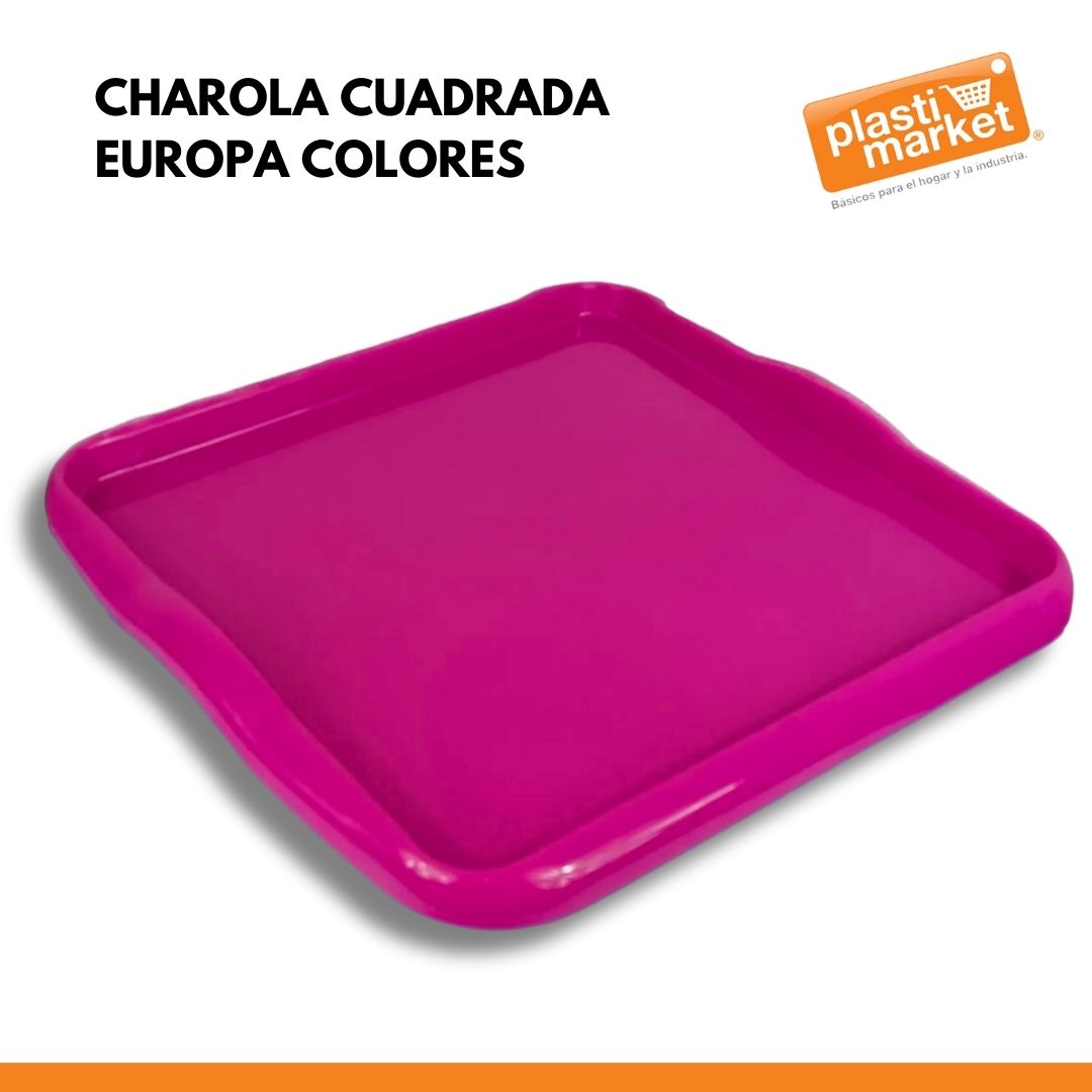 CHAROLA CUADRADA EUROPA COLORES