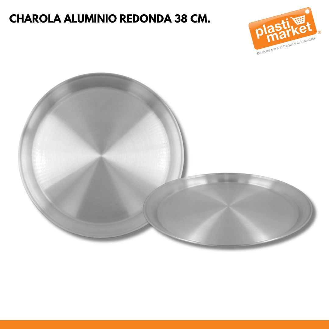 CHAROLA ALUMINIO REDONDA 38 CM.