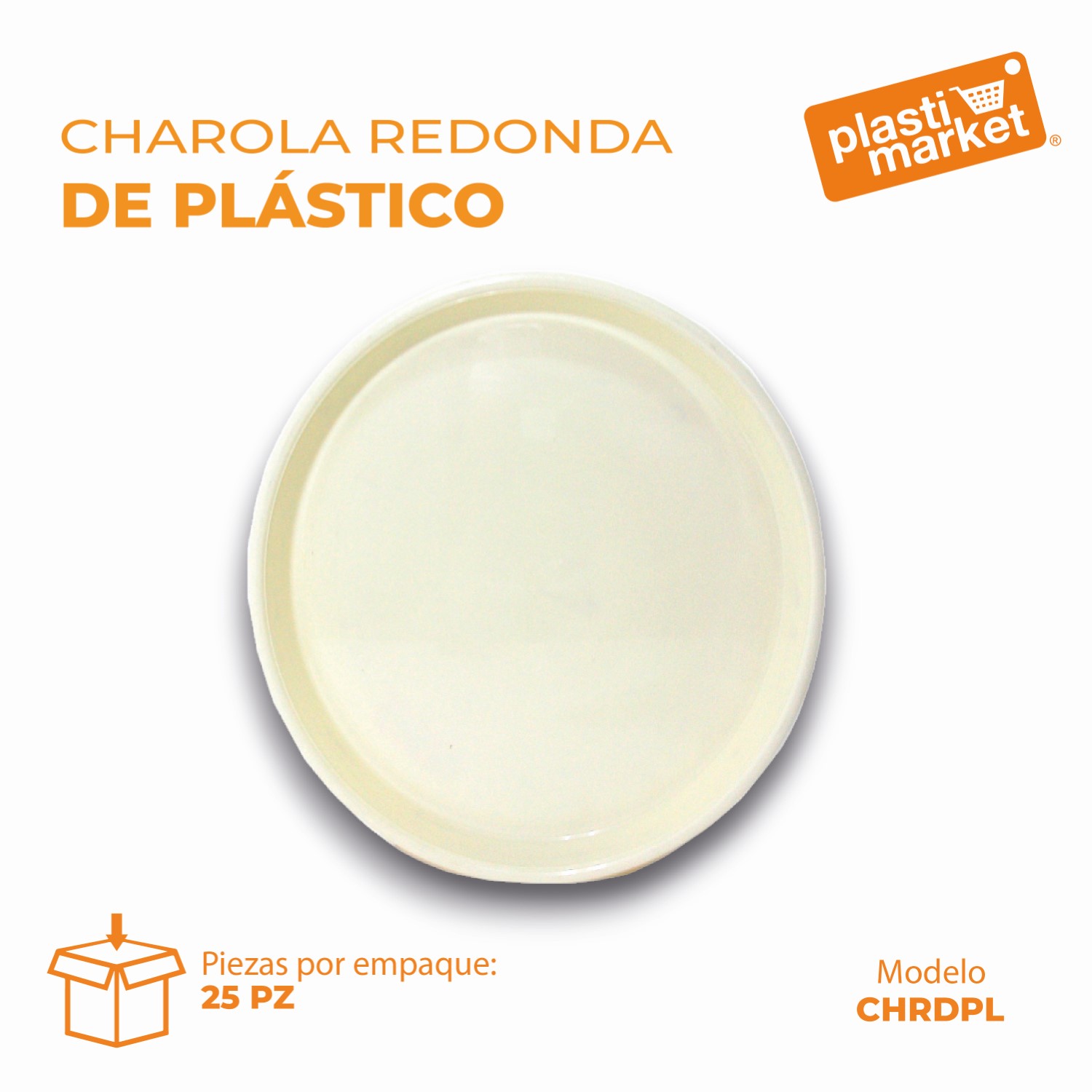 1441 CHAROLA REDONDA DE PLASTICO
