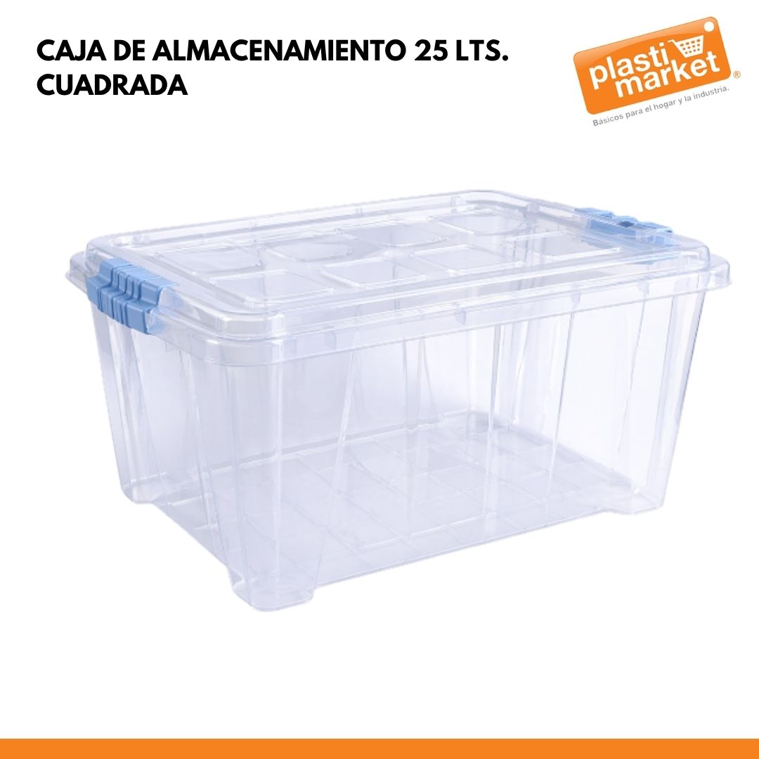 CAJA DE ALMACENAMIENTO 25 LTS. CUADRADA