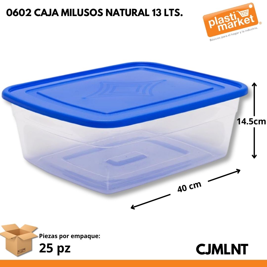 0602 CAJA MILUSOS NATURAL 13 LTS.