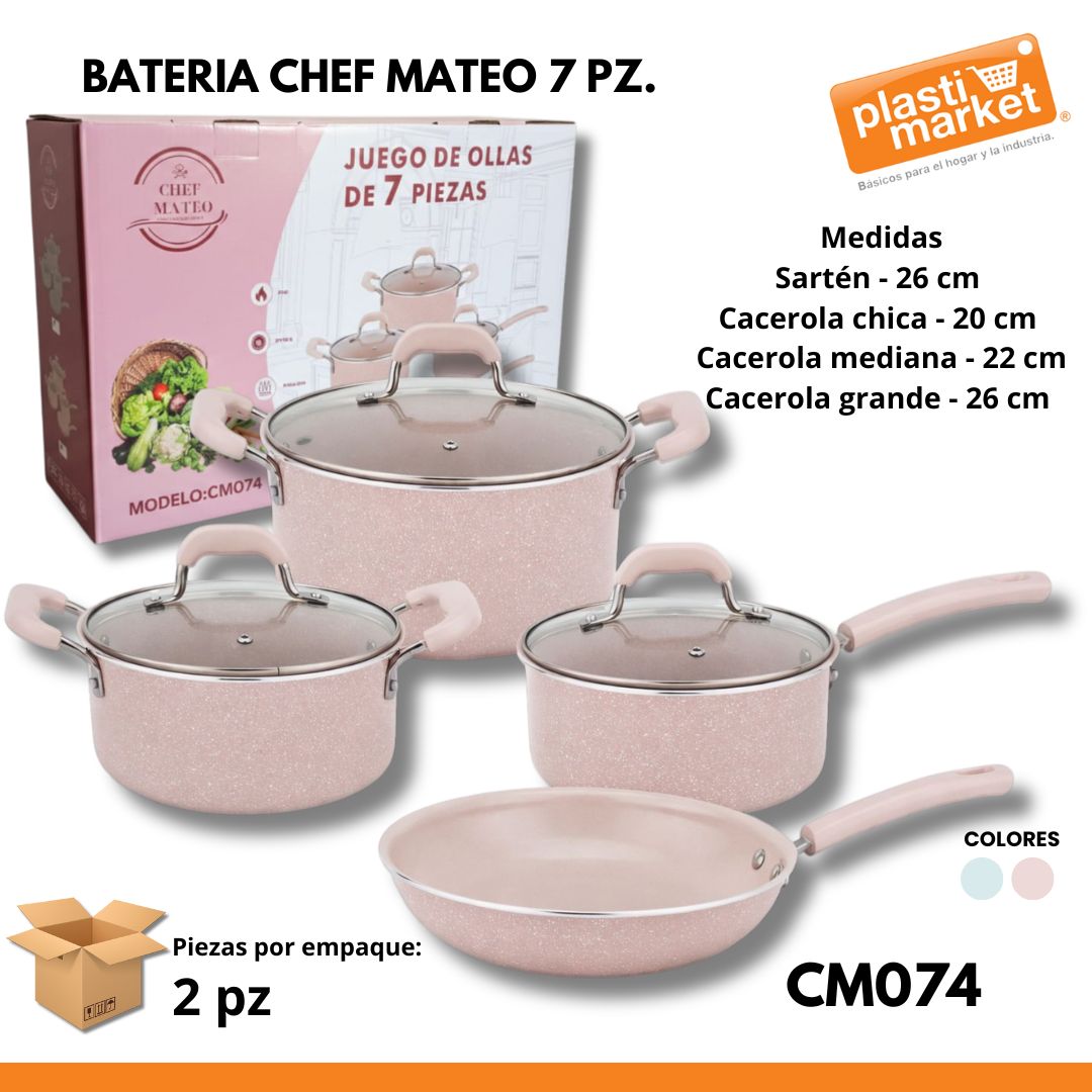 CM074 BATERIA CHEF MATEO 7 PZ.