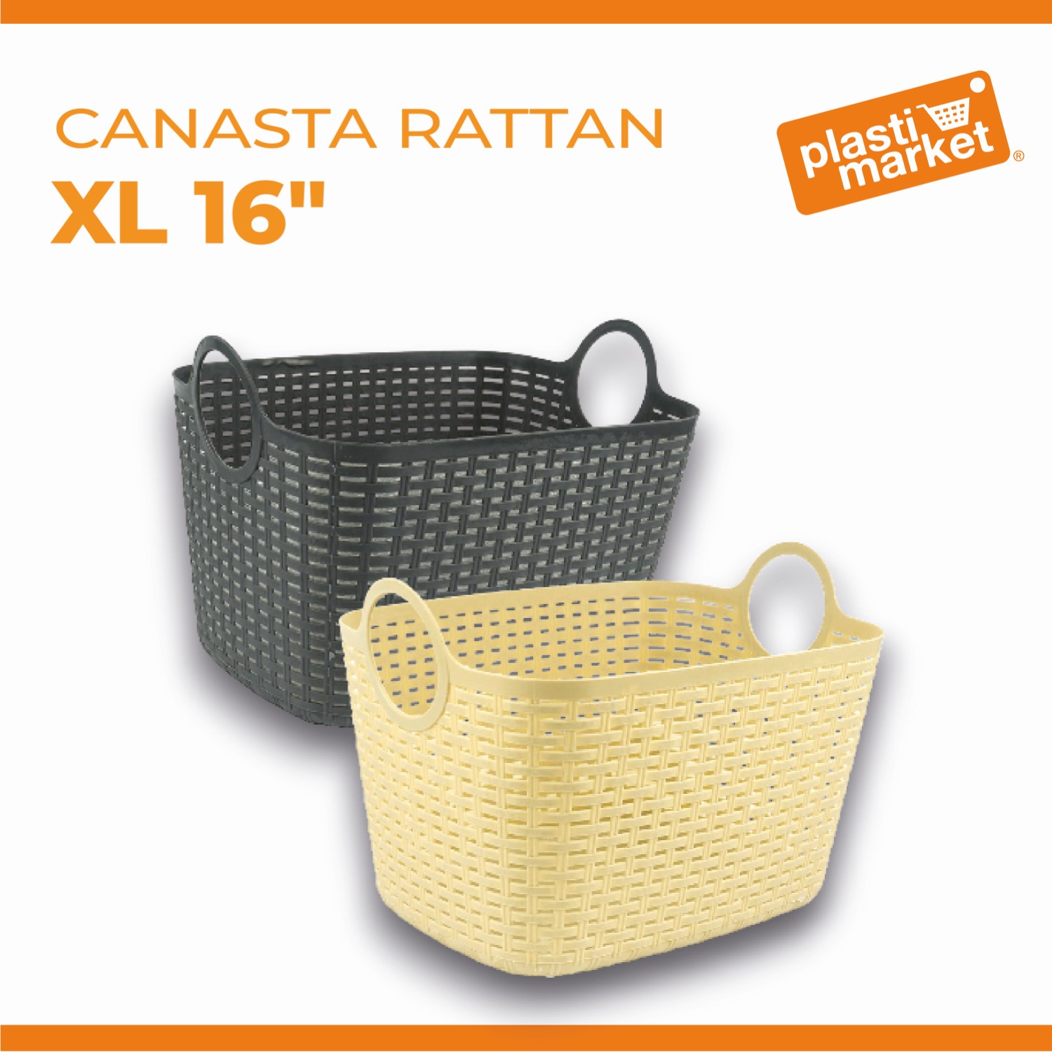 60952 CANASTA RATTAN XL 16" (K210180) "OFERTA"