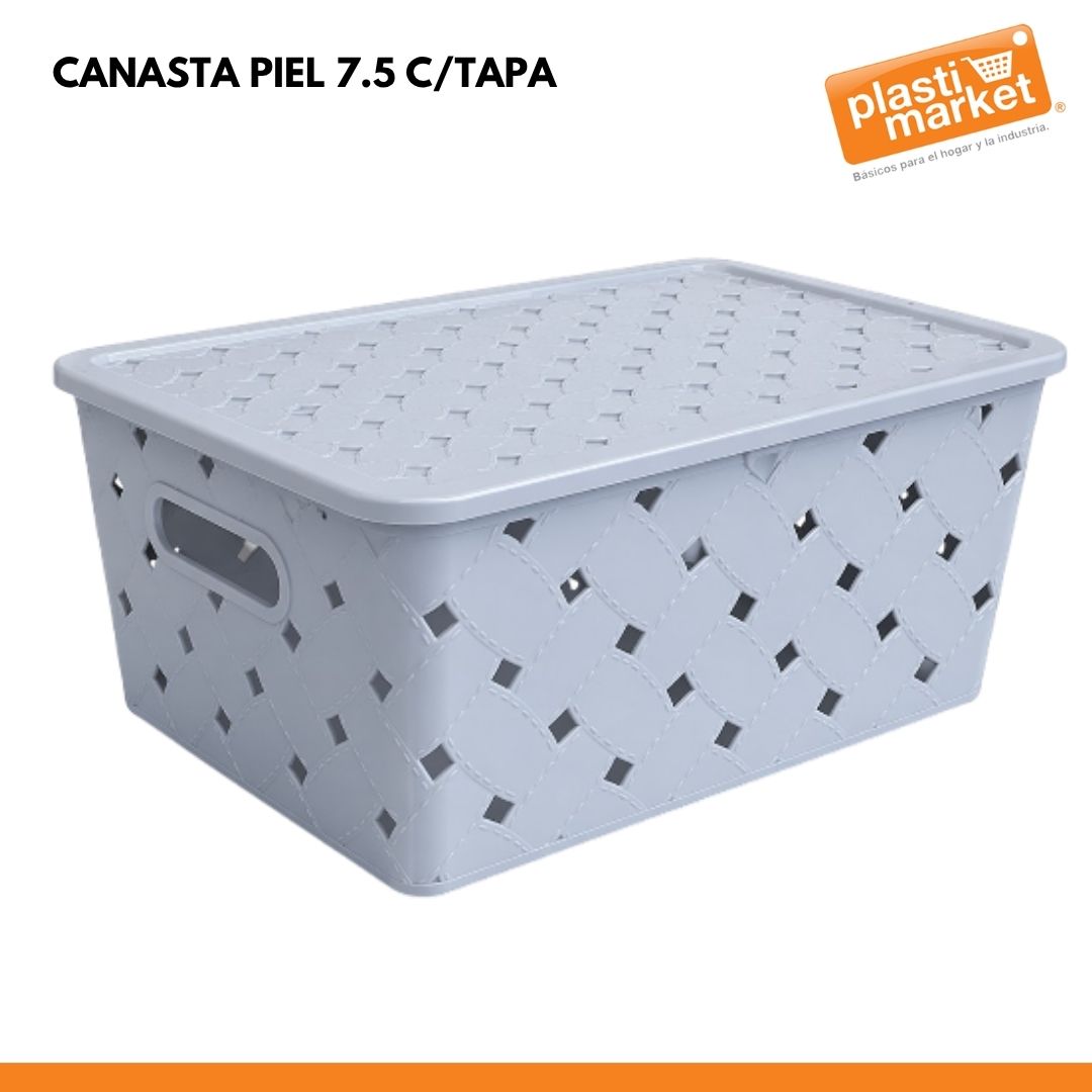 CANASTA PIEL 7.5 C/TAPA