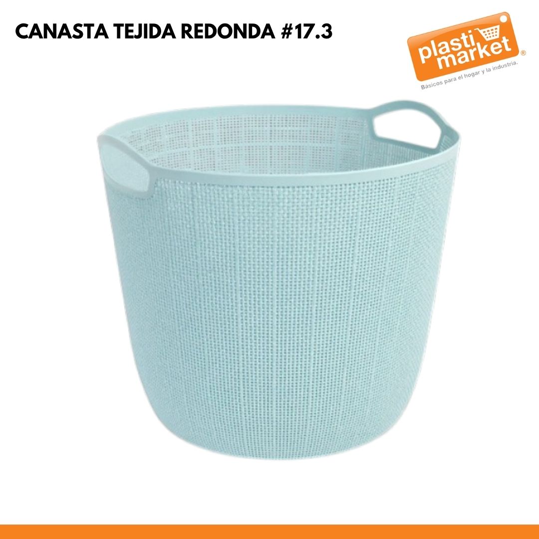 CANASTA TEJIDA REDONDA #17.3