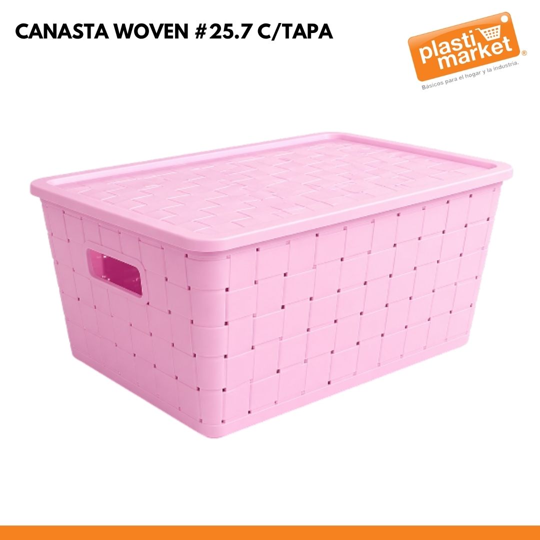 CANASTA WOVEN #25.7  C/TAPA