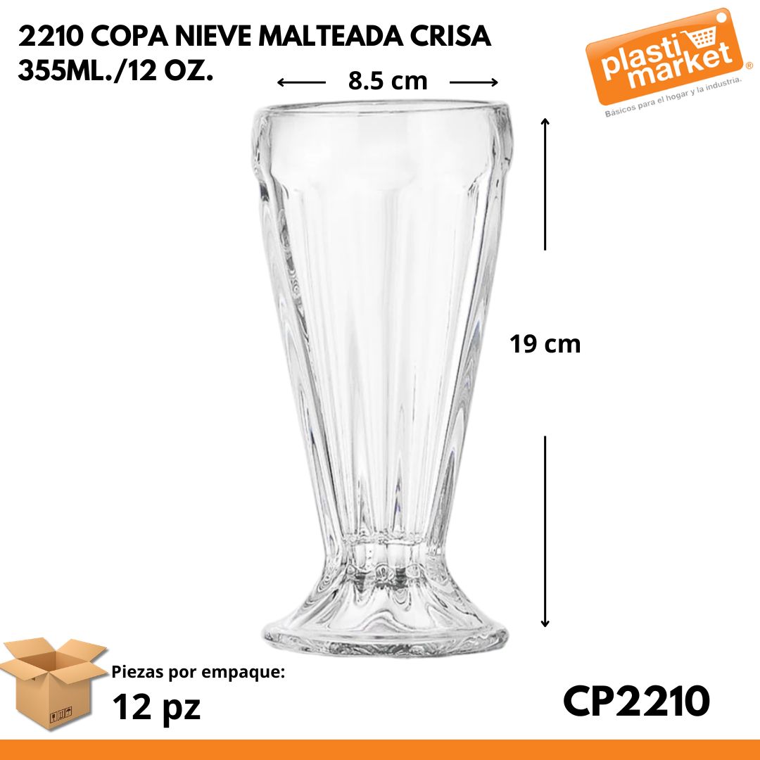 2210 COPA NIEVE MALTEADA 355ML./12 OZ.