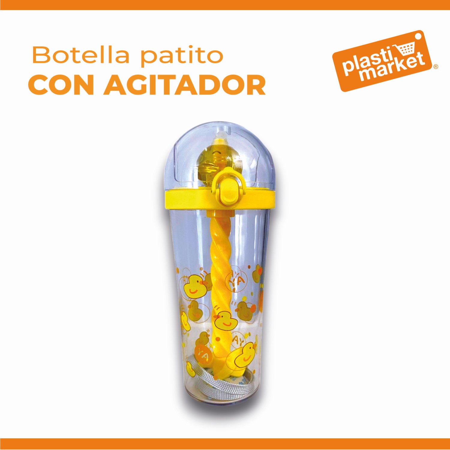 CZMX-0962 BOTELLA PATITO CON AGITADOR