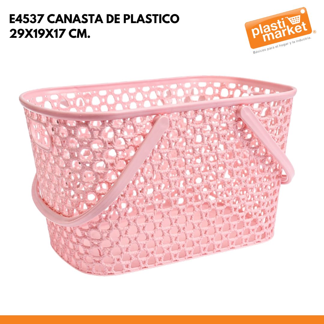 E4537 CANASTA DE PLASTICO 29X19X17 CM.