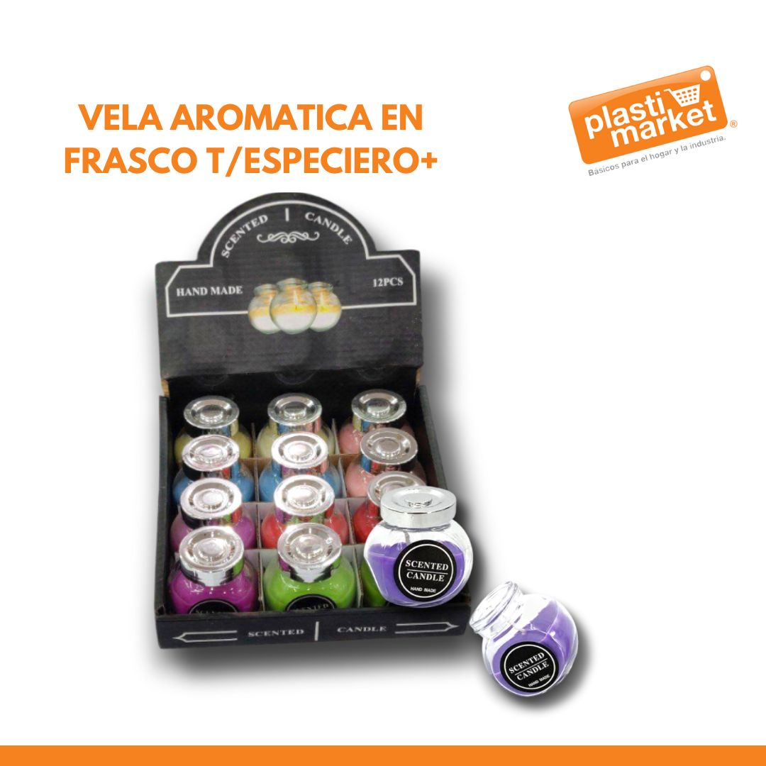 F4255 VELA AROMATICA EN FRASCO T/ESPECIERO+