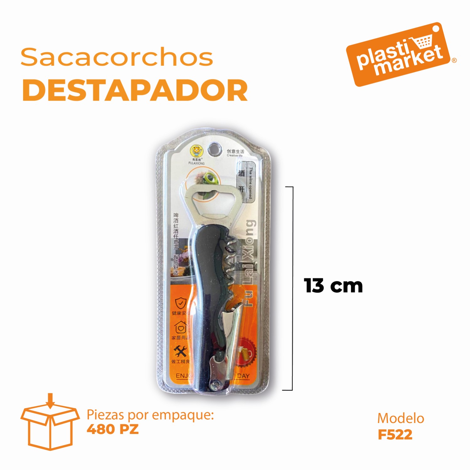 F-522 SACACORCHOS DESTAPADOR