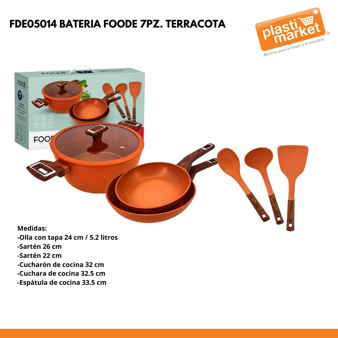 FDE05014 BATERIA FOODE 7 PZ. TERRACOTA