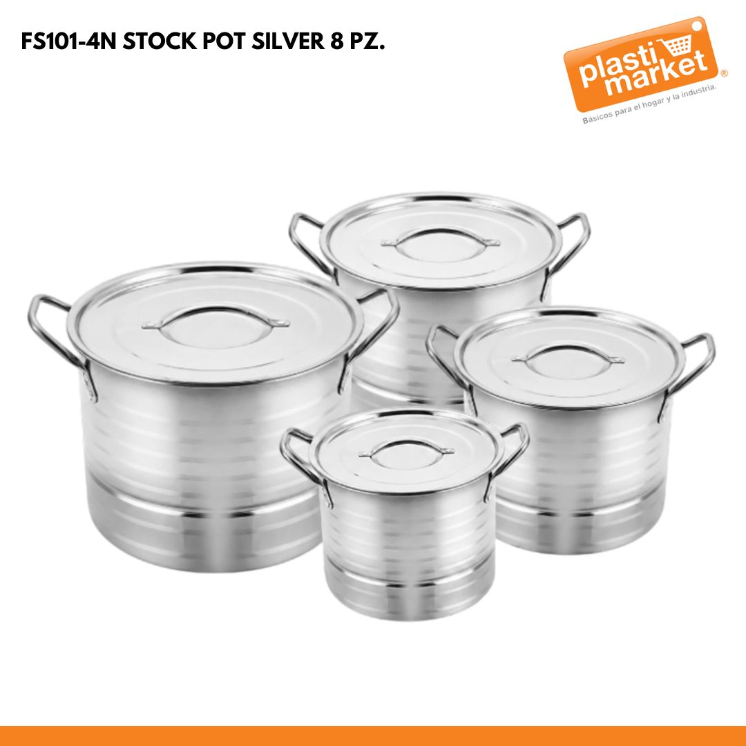 FS101-4N STOCK POT SILVER 8 PZ.