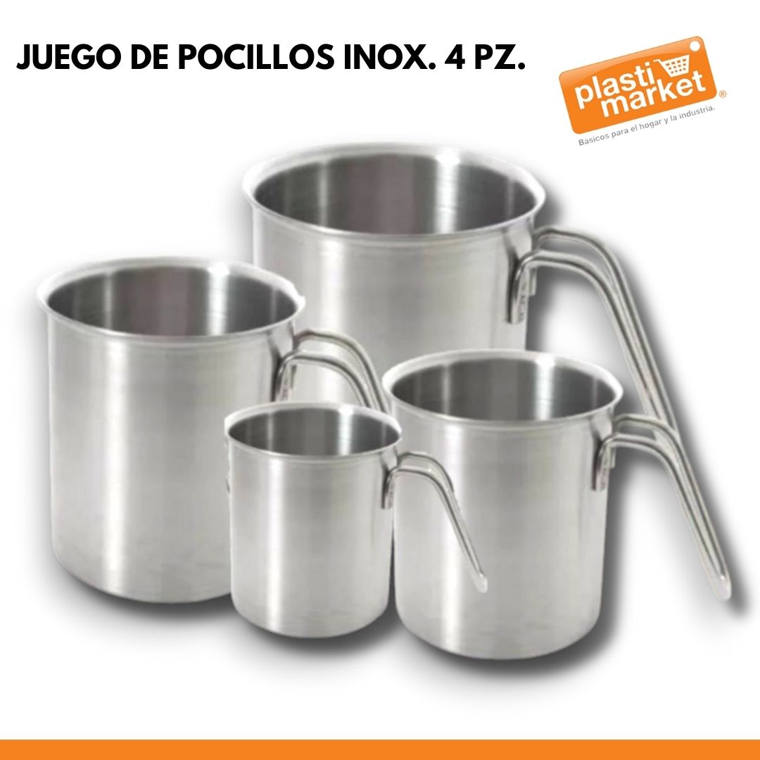 FS109-4N JUEGO DE POCILLOS INOX. 4 PZ.