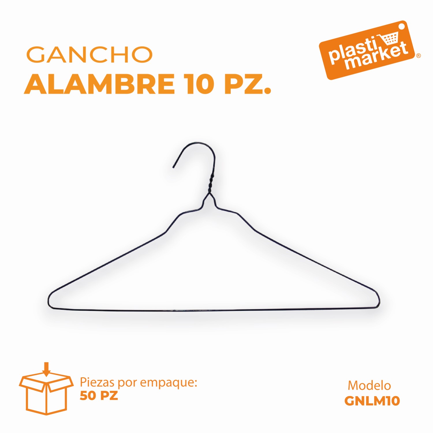 GANCHO ALAMBRE 10 PZ.