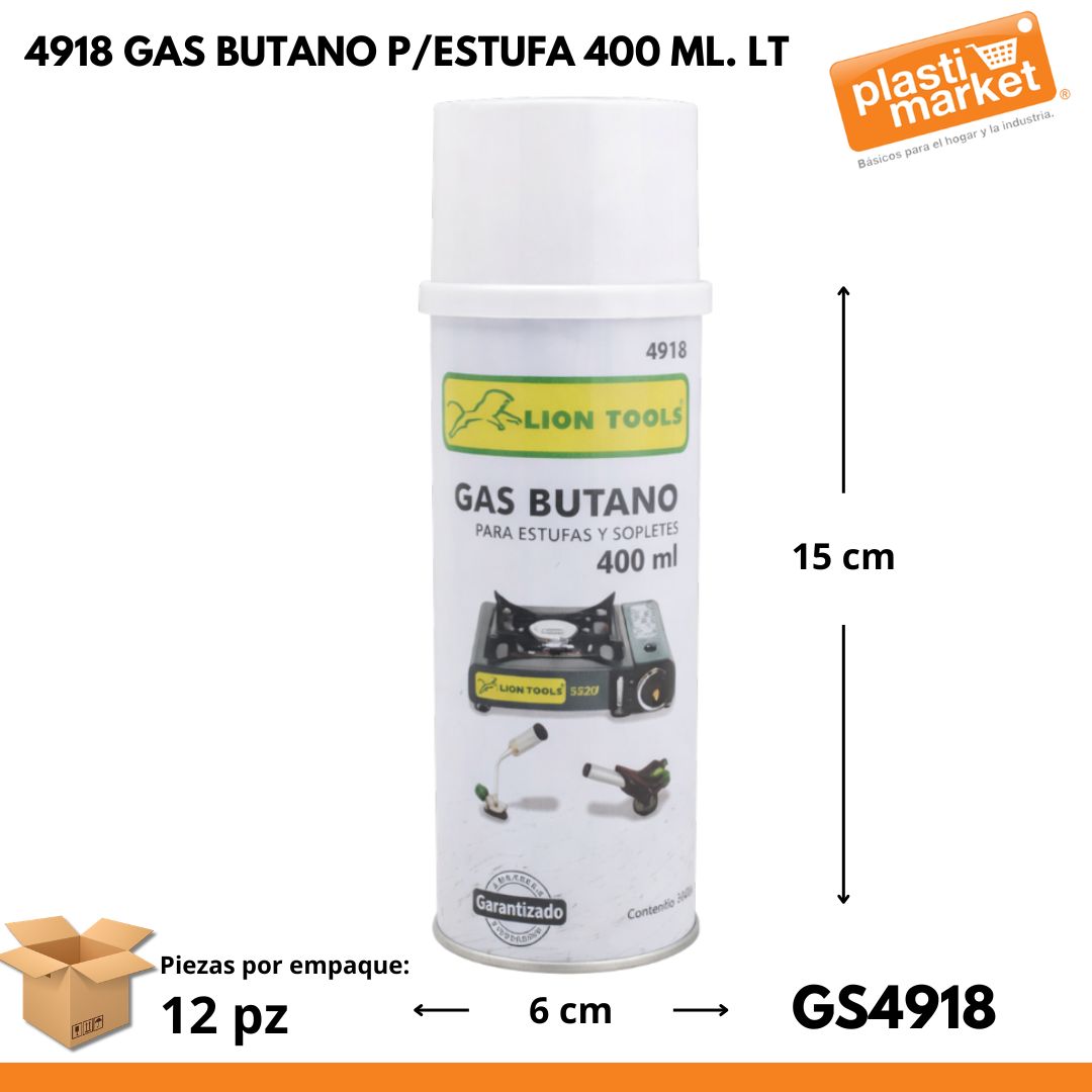4918 GAS BUTANO P/ESTUFA 400 ML. LT