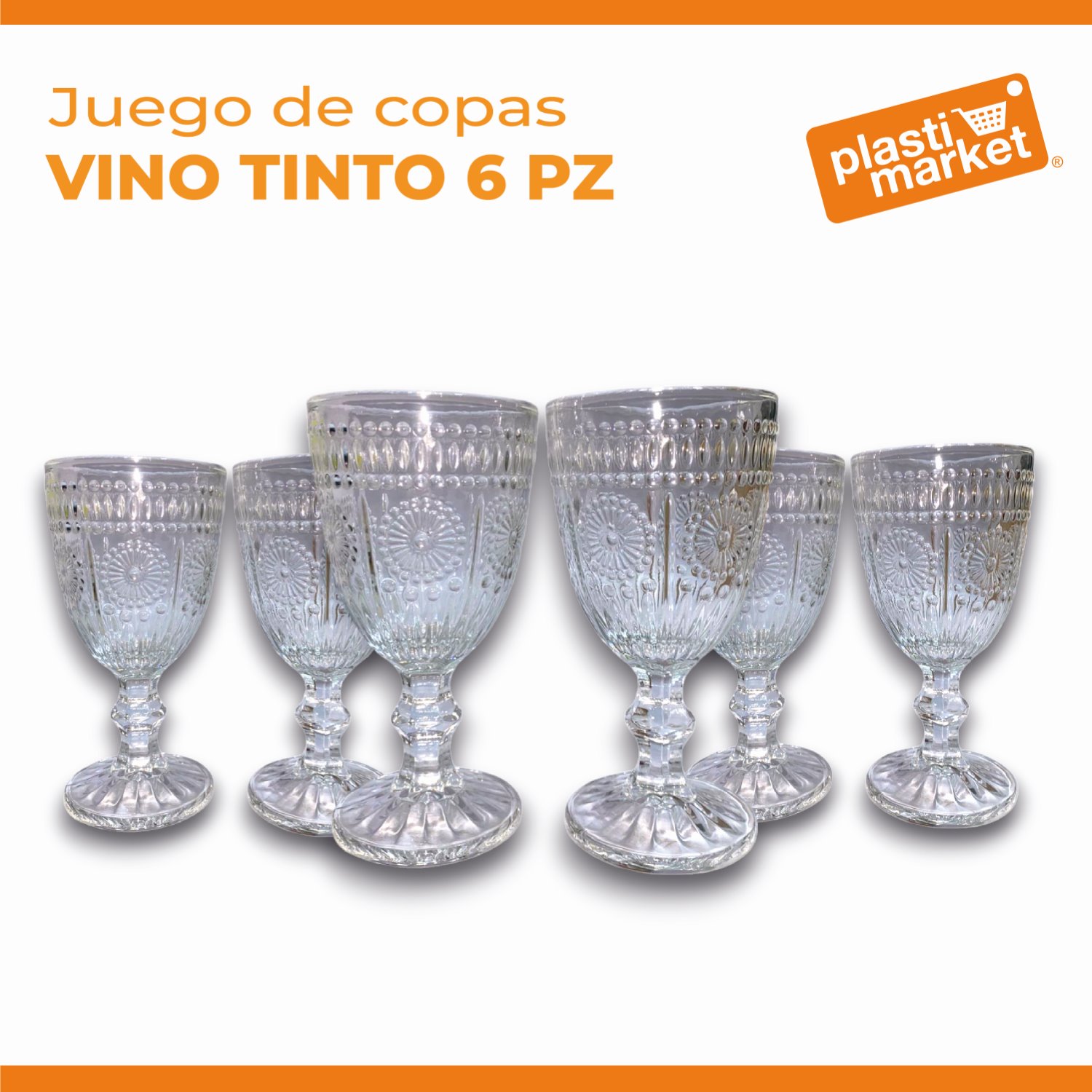 GZR320-6CT JUEGO DE COPAS VINO TINTO 6 PZ.