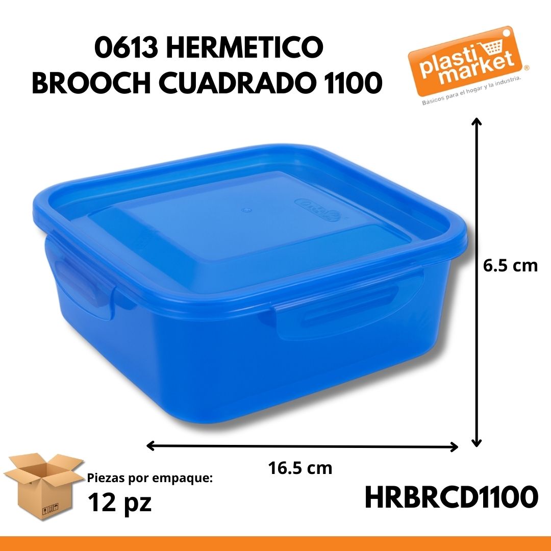 0613 HERMETICO BROOCH CUADRADO 1100