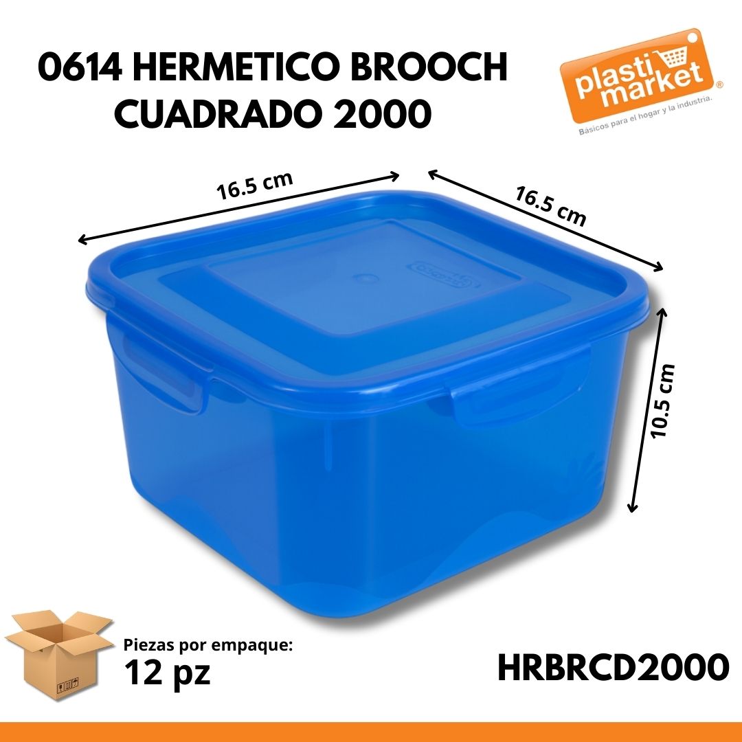 0614 HERMETICO BROOCH CUADRADO 2000