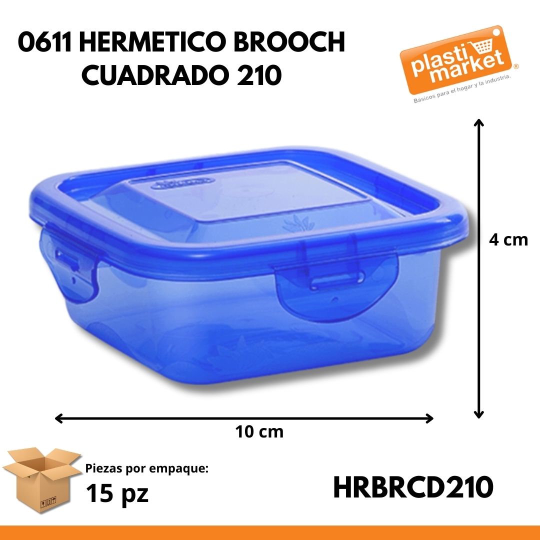 0611 HERMETICO BROOCH CUADRADO 210