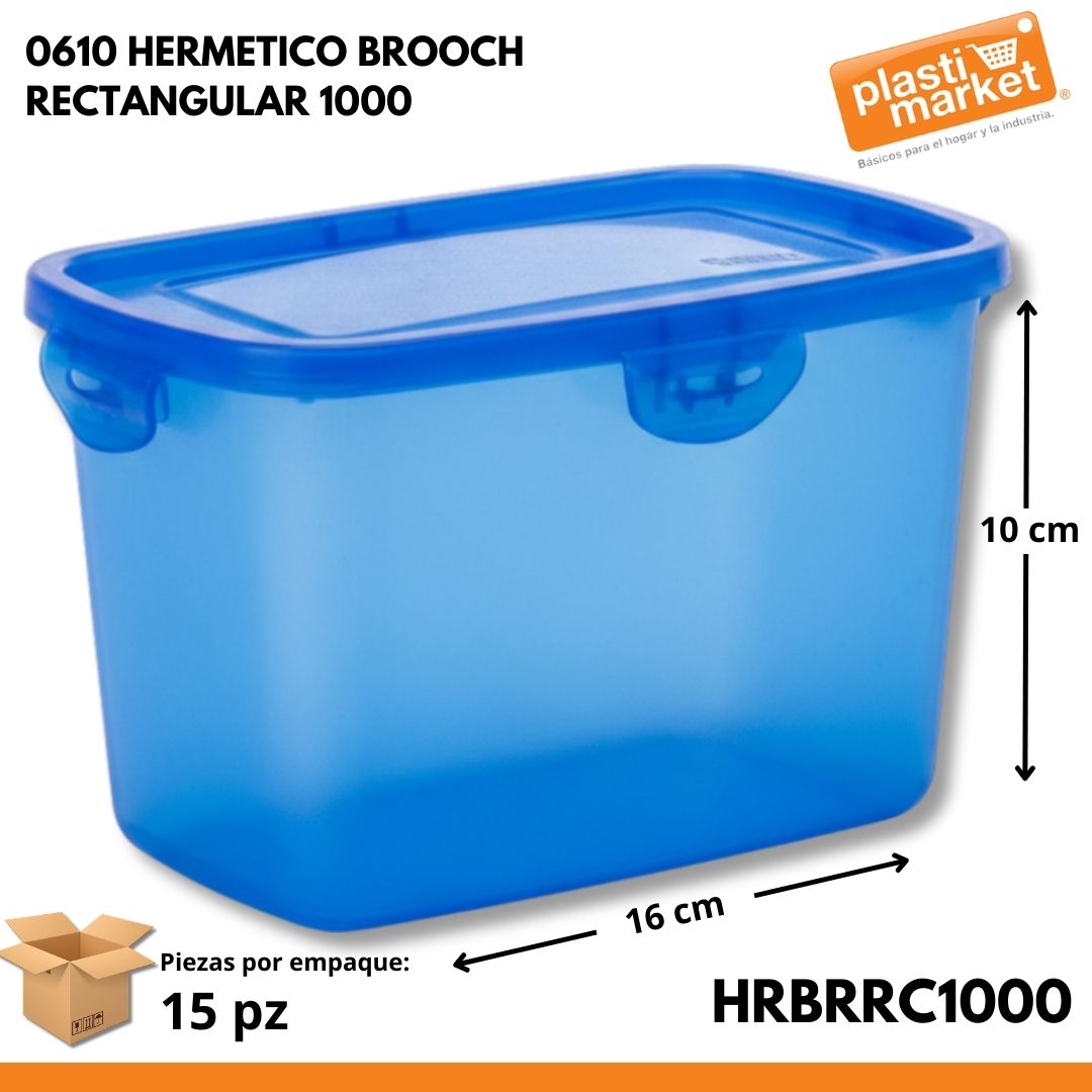 0610 HERMETICO BROOCH RECTANGULAR 1000