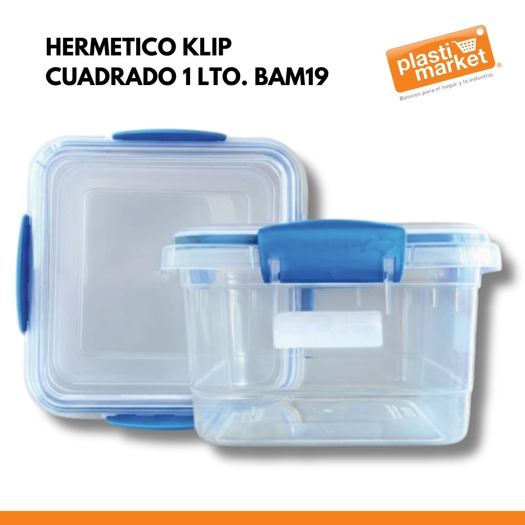 HERMETICO KLIP CUADRADO 1 LTO. BAM19
