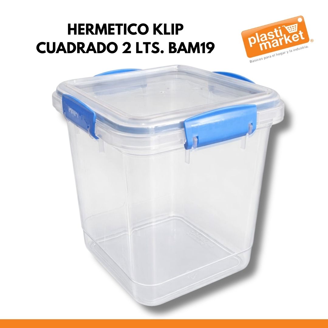 HERMETICO KLIP CUADRADO 2 LTS. BAM19