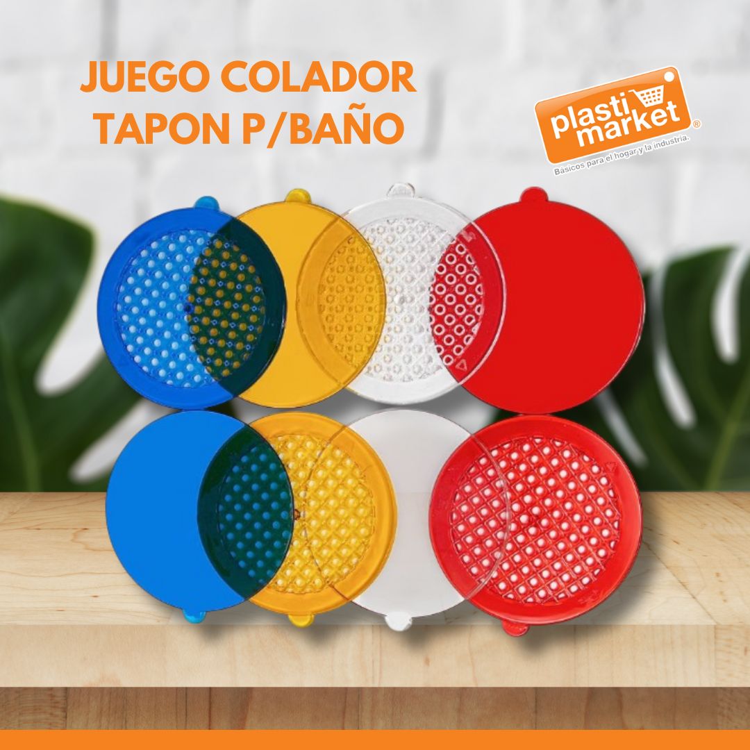 JUEGO COLADOR TAPON P/BAÑO