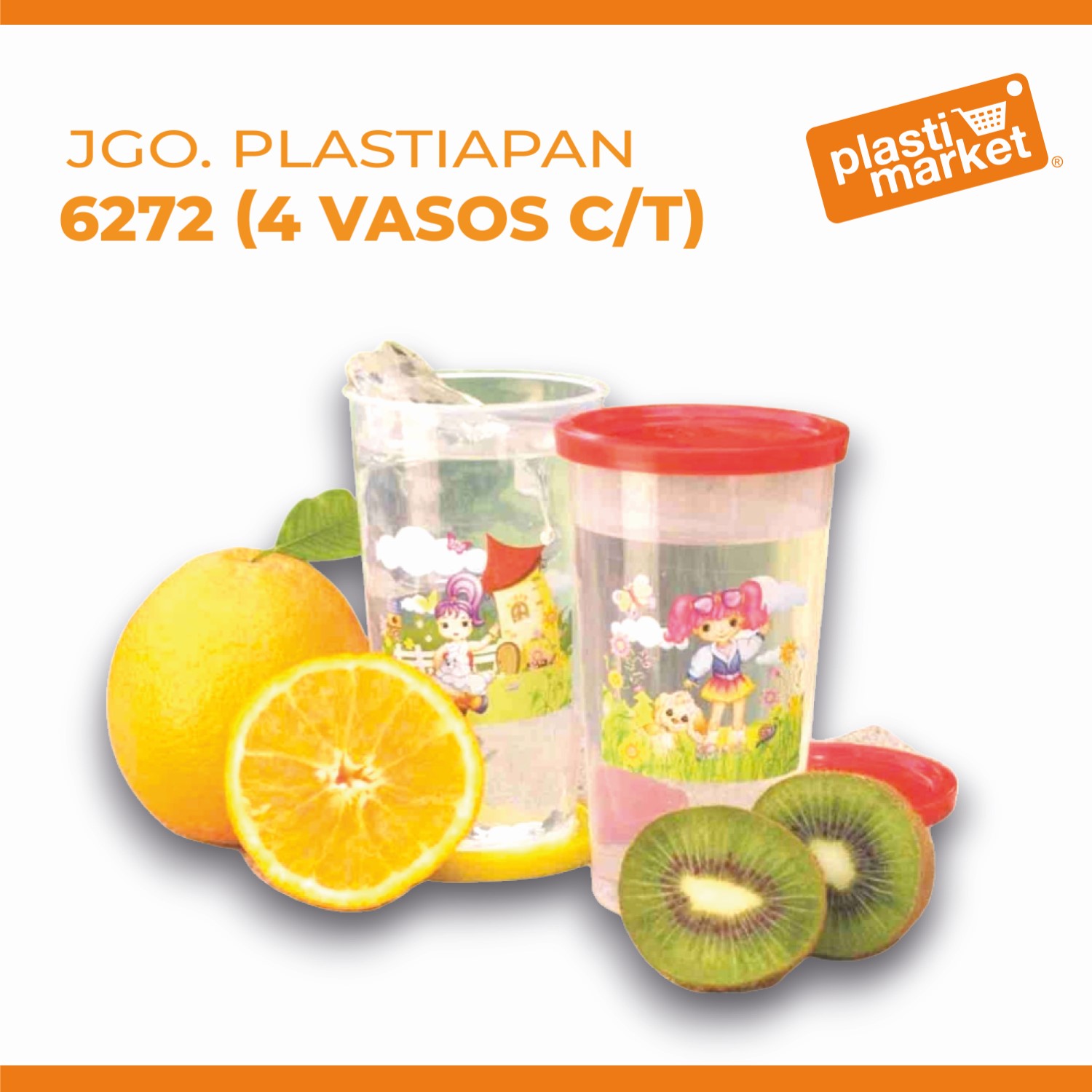 JGO. PLASTIAPAN 6272 (4 VASOS C/T)