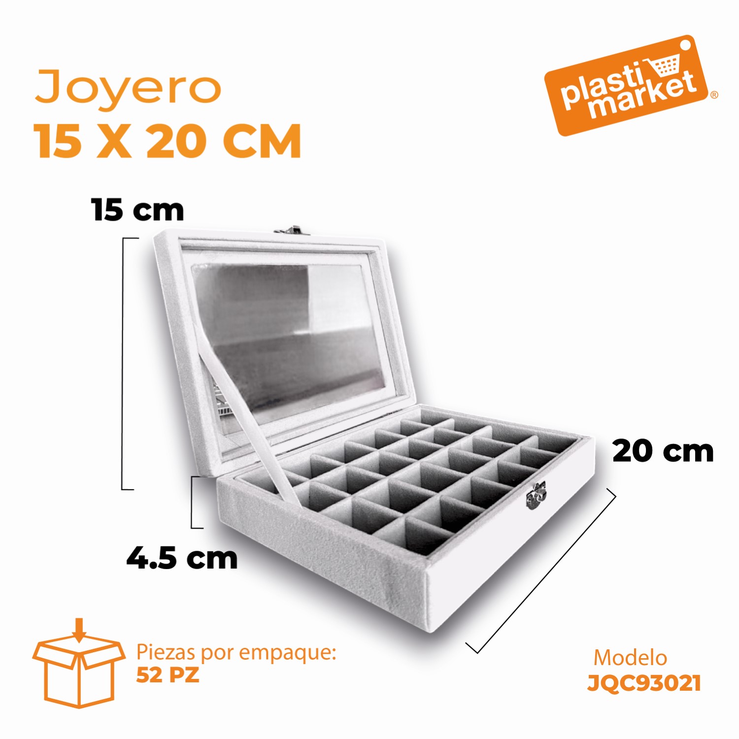 JQC9302-1 JOYERO 15X20 CM.  "OFERTA"