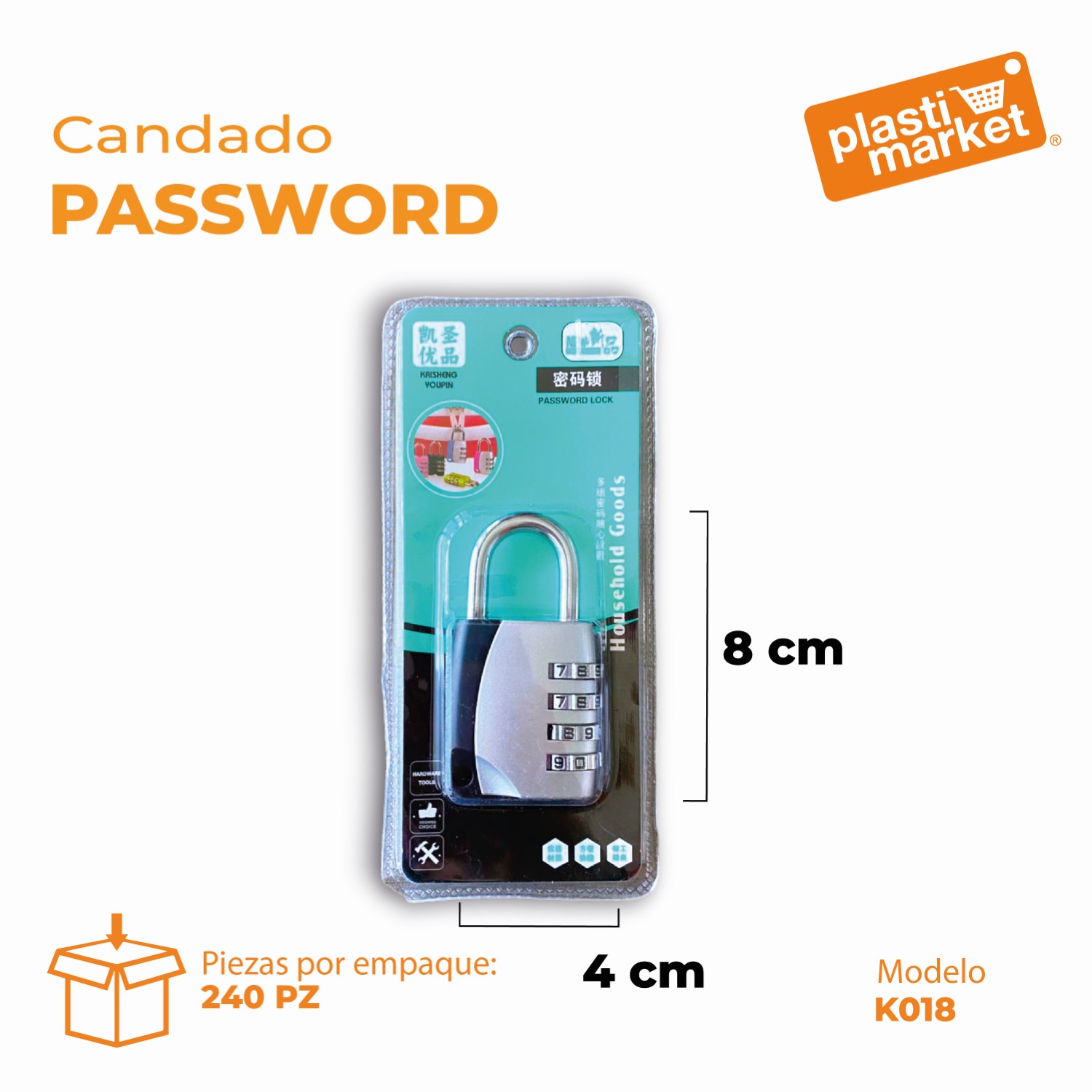 K-018 CANDADO PASSWORD