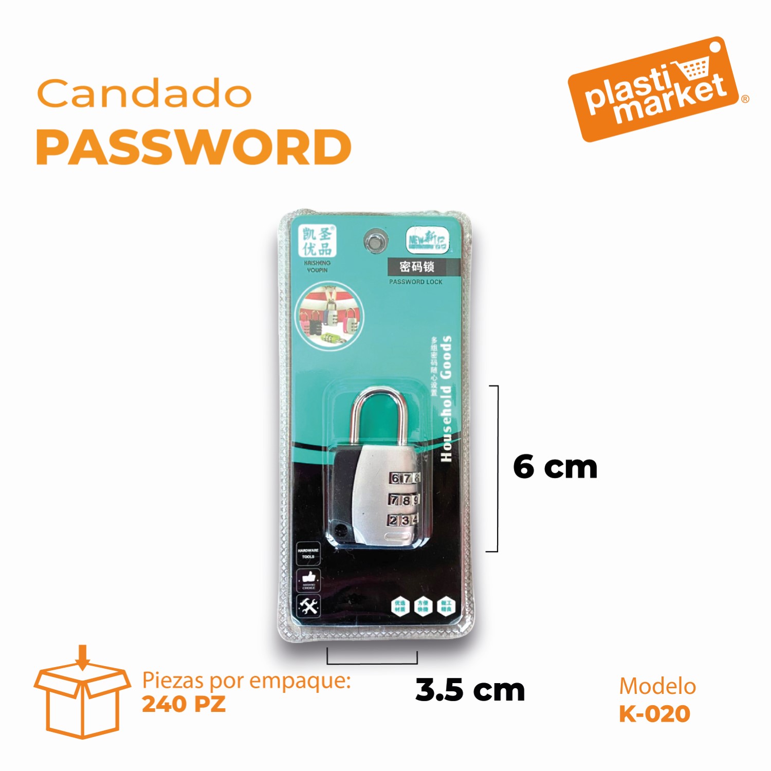 K-020 CANDADO PASSWORD